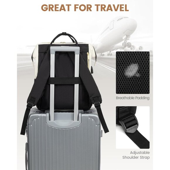 LOVEVOOK Laptop Backpack 17 Inch Computer Business Nurse Diaper Bag - Picture 5 of 14